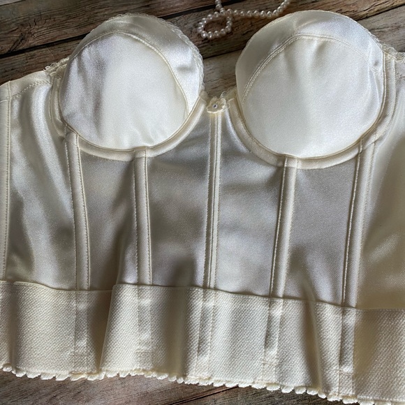 Dominique Ivory Beige Long Line Bustier Bra 34A - Picture 2 of 8